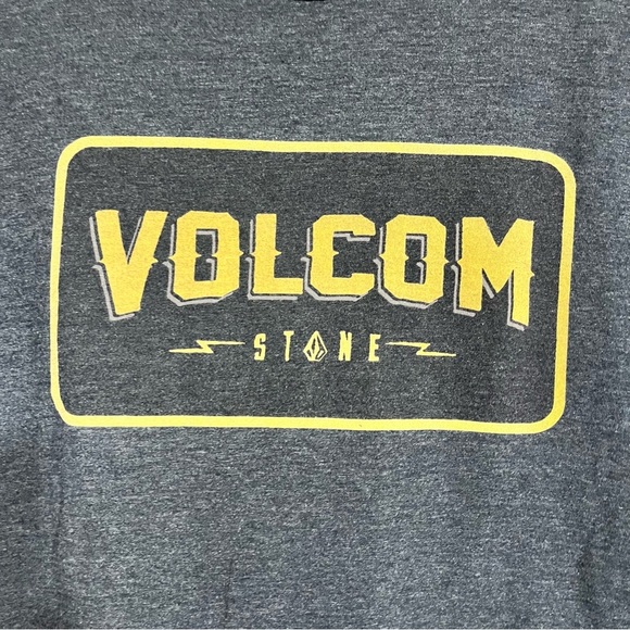 Men's Volcom Gray With Yellow Cotton Blend Graphic T-Shirt Size Large - Picture 2 of 6